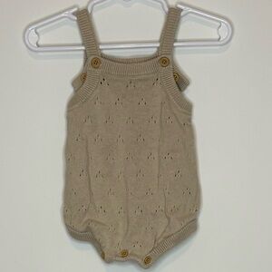 Little Planet Pointelle Knit Romper | 3 months